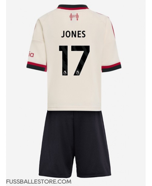 Günstige Liverpool Curtis Jones #17 Auswärts Trikotsatzt Kinder 2025-26 Kurzarm (+ Kurze Hosen) Günstige Liverpool Curtis Jones #17 Auswärts Trikotsatzt Kinder 2025-26 Kurzarm (+ Kurze Hosen)